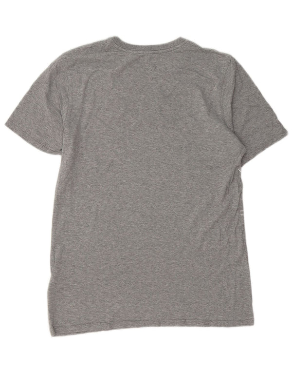 NIKE Camiseta gráfica de ajuste atlético para hombre, talla pequeña, algodón gris