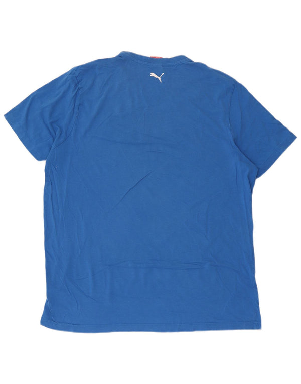 PUMA Camiseta gráfica para hombre Top 2XL Algodón azul