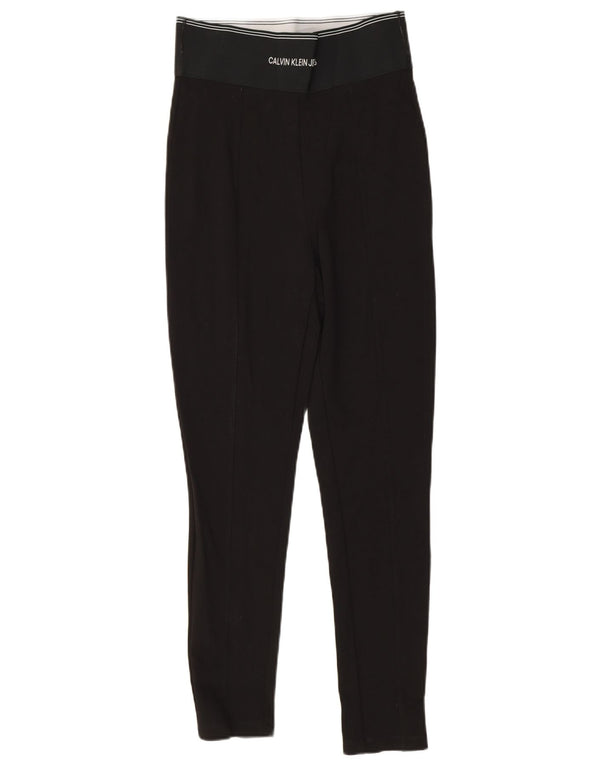 Calvin Klein Leggings gráficos para mujer UK 8 Small Viscosa negra