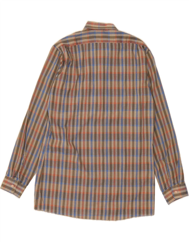 DORNBUSCH Mens Shirt Size 40 Medium Brown Check Cotton Vintage Dornbusch and Second-Hand Dornbusch from Messina Hembry 