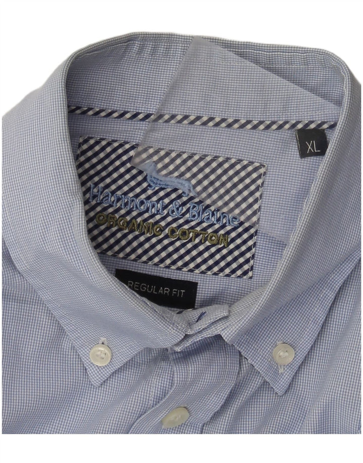 Camisa Harmont & Blaine Hombre Regular Fit XL Cuadros Azules