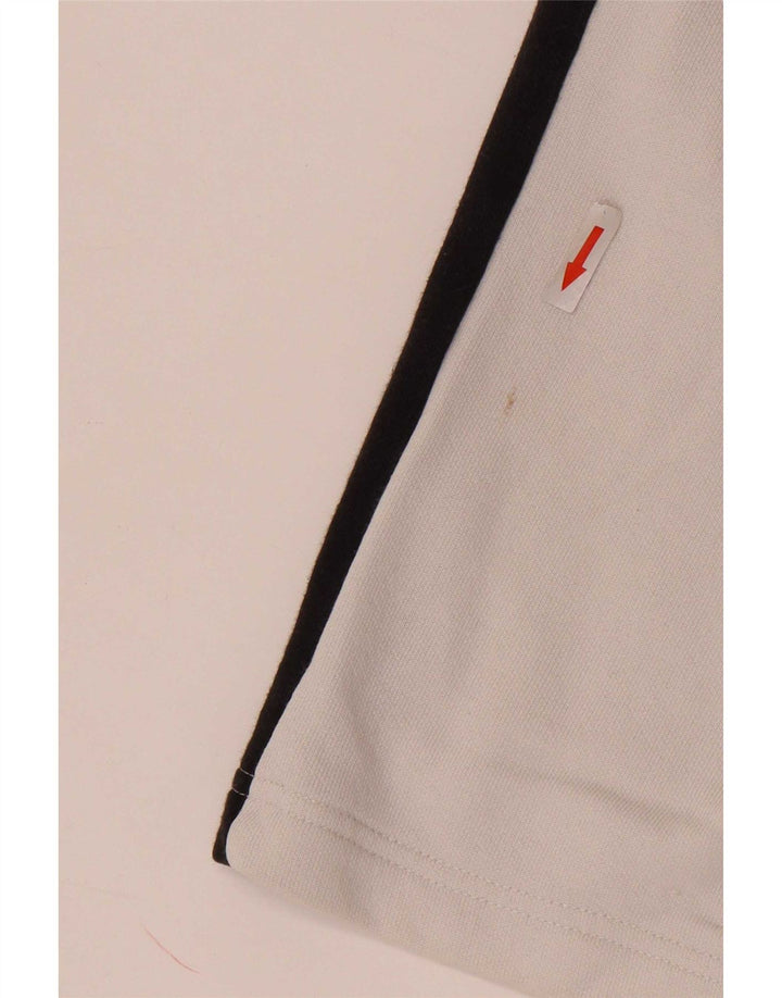 Champion Shorts deportivos para hombre de algodón color block blanco pequeño