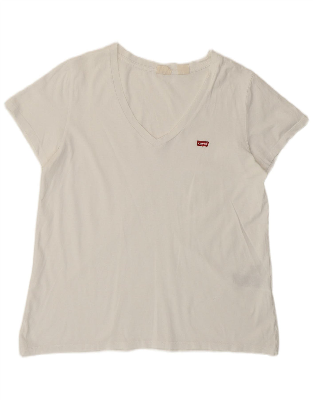 Levi's Camiseta para Mujer Top UK 44 Grande Algodón Blanco