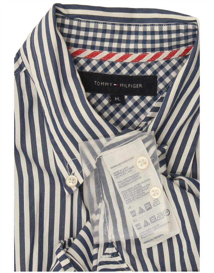 Camisa Tommy Hilfiger Hombre Algodón Rayas Azul Medio