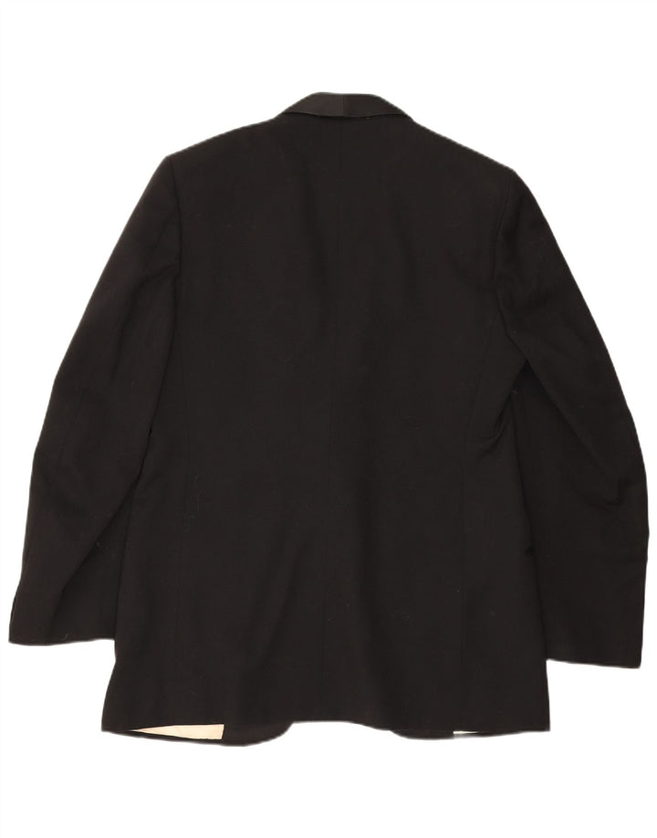 Vintage hombres 1 botón Blazer chaqueta Reino Unido 40 grande negro