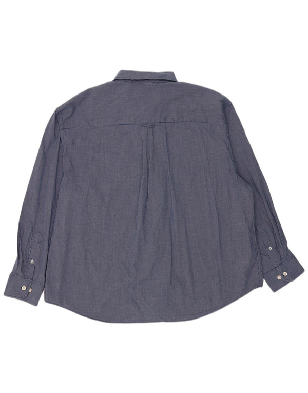 Izod Camisa holgada para hombre 2XL Algodón a cuadros azul clásico