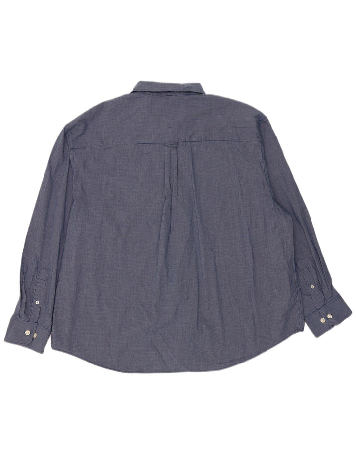 Izod Camisa holgada para hombre 2XL Algodón a cuadros azul clásico