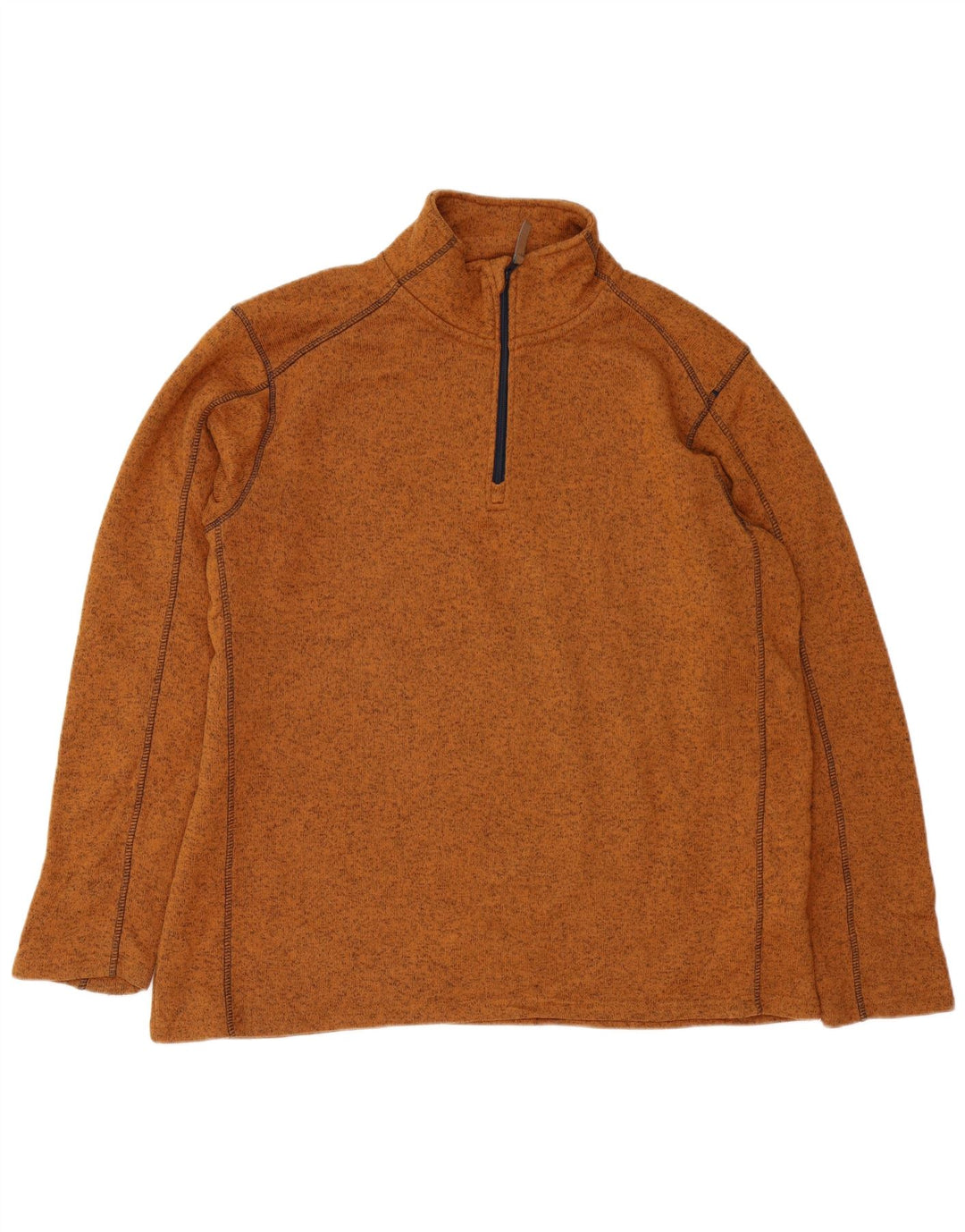 MOUNTAIN WAREHOUSE Sudadera con cuello y cremallera para hombre Jersey 2XL Marrón moteado