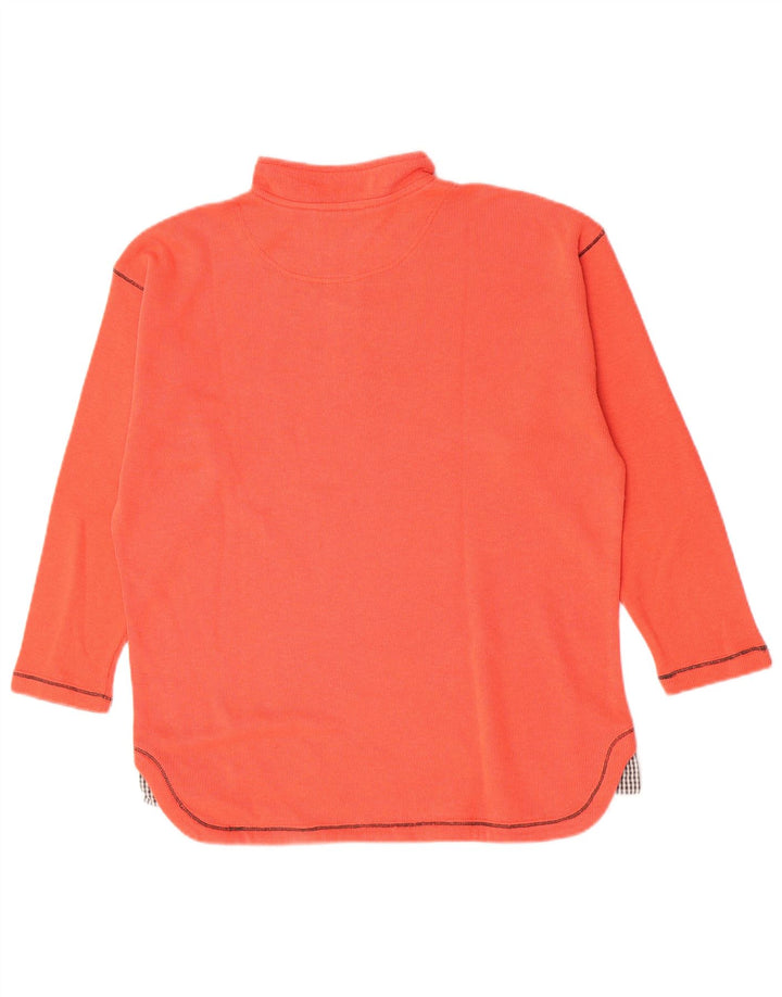 Lotto - Sudadera con cuello y cremallera para mujer, talla 40, poliéster naranja grande