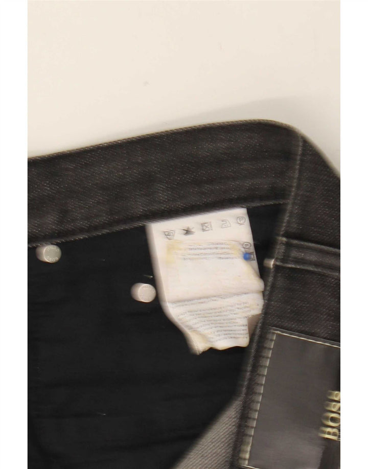 Vaqueros Hugo Boss Hombre Rectos W38 L26 Algodón Negro