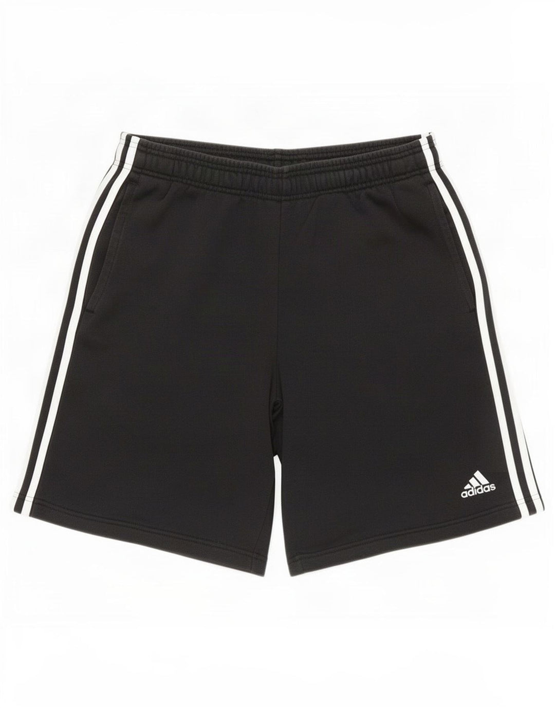 Adidas - Pantalones cortos deportivos para hombre, algodón negro mediano