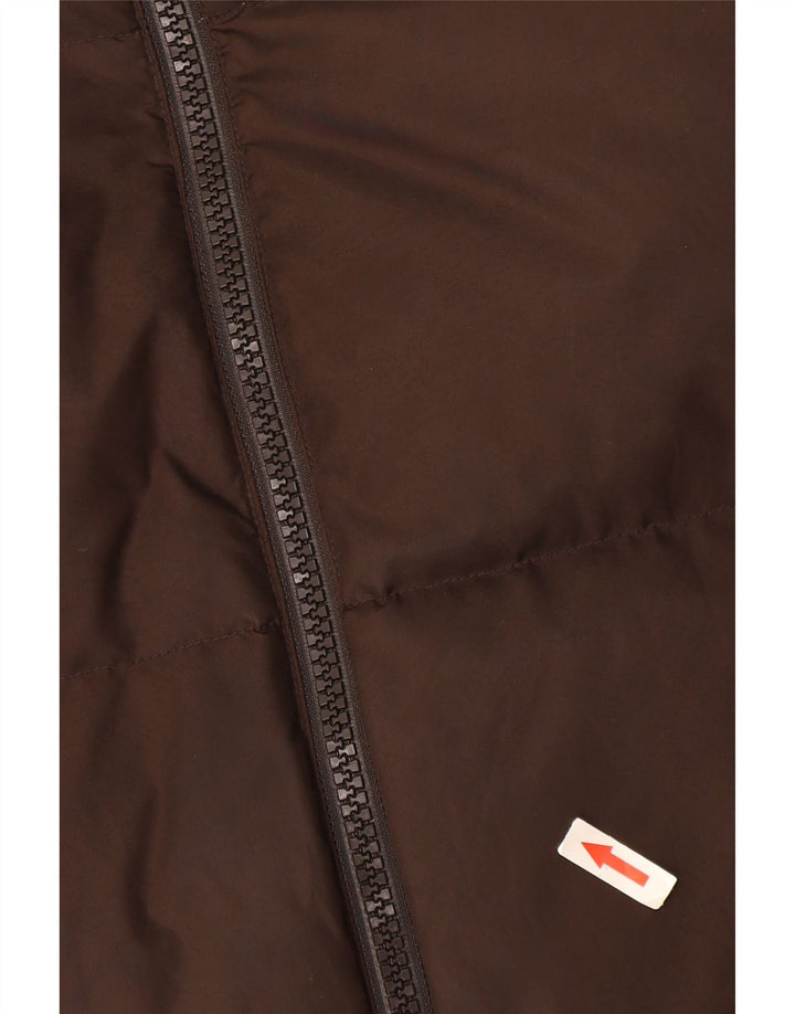 Benetton Chaqueta Acolchada Hombre ES 38 Marrón Medio Poliamida