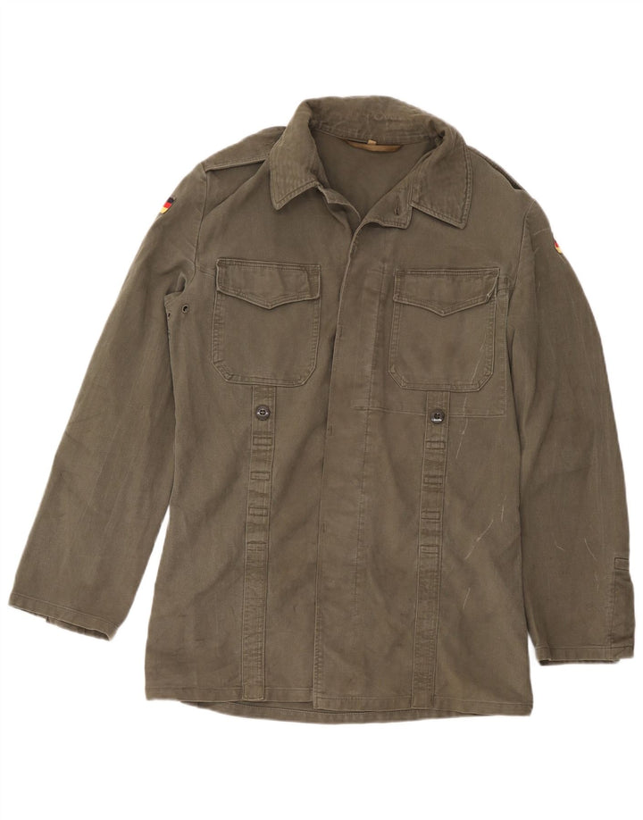 Vintage hombres chaqueta militar Reino Unido 36 pequeño caqui