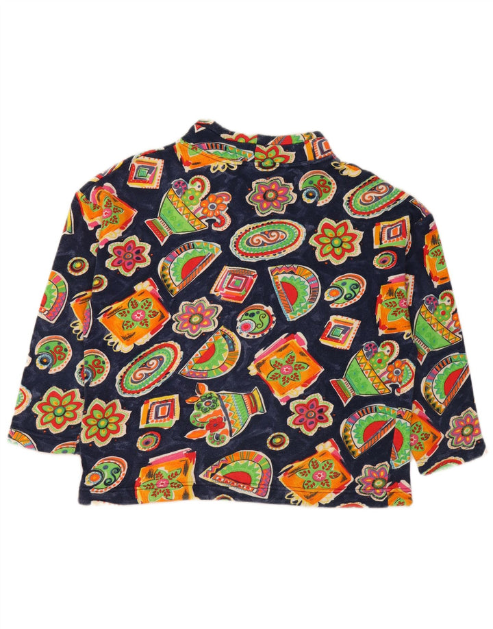 BENETTON Sudadera para Niñas 11-12 Años Grande Azul Marino Floral