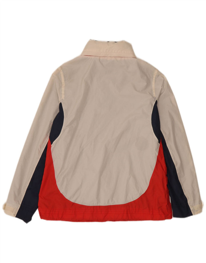 Weird Fish Chaqueta cortavientos con capucha para mujer, talla 40, talla grande, color blanco