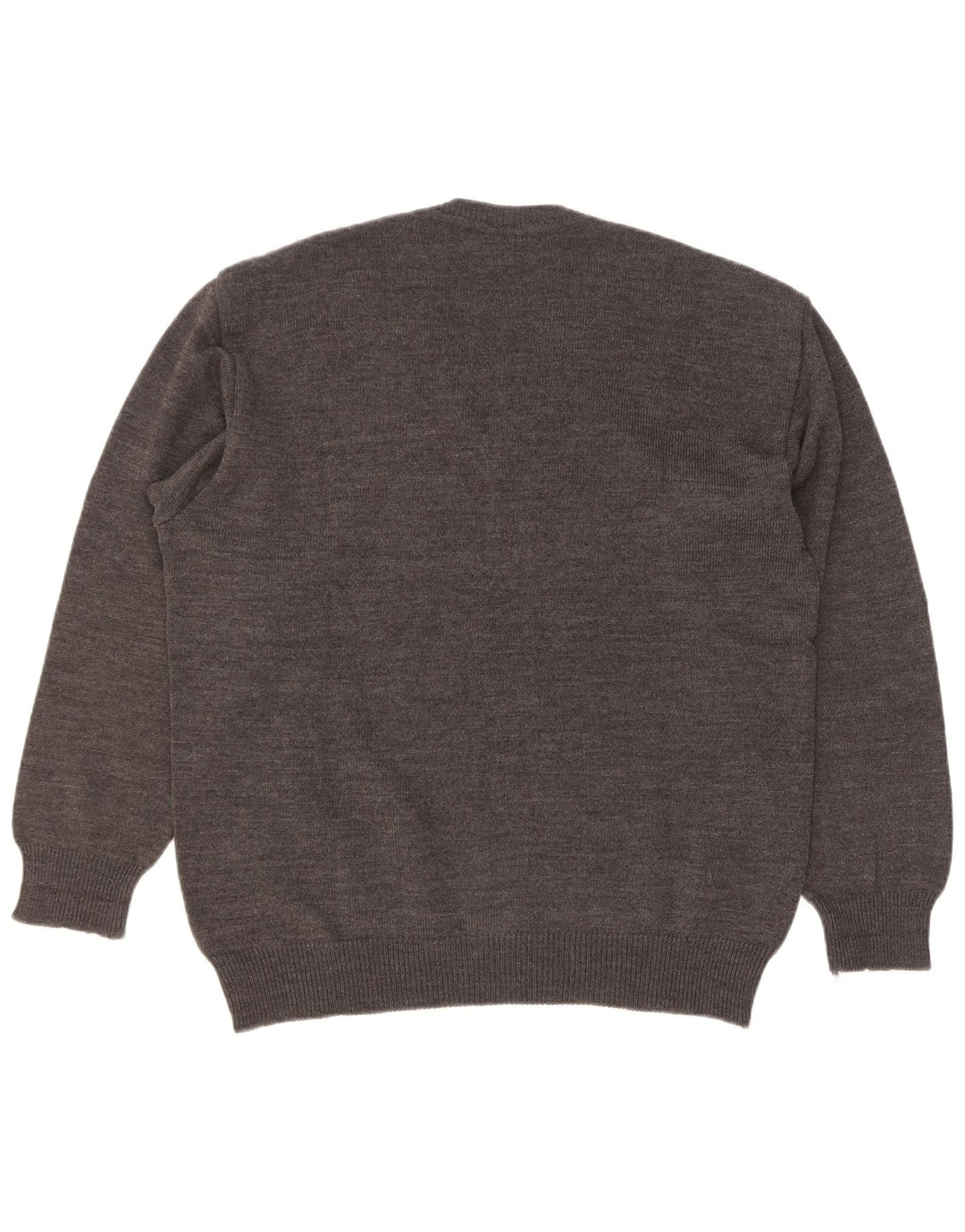 Rinaldi Hombre Jersey Con Cuello En V De Lana Geométrica Gris Medio