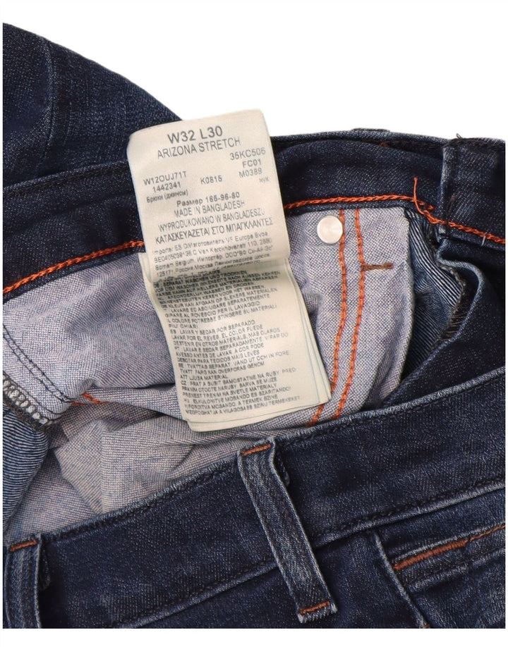 WRANGLER Vaqueros rectos elásticos Arizona para hombre W32 L28 Algodón azul