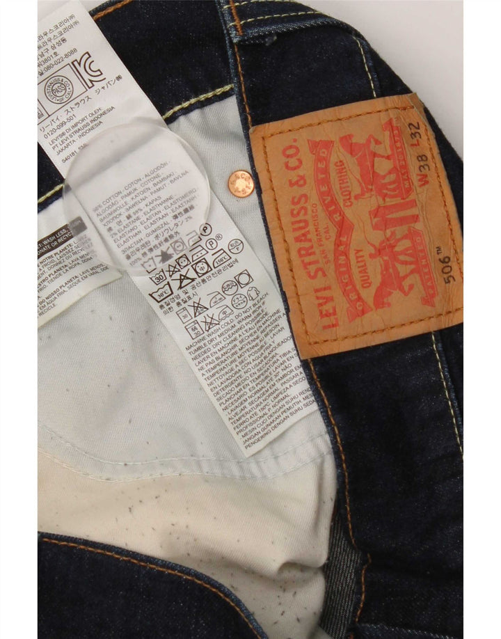 Levi's Jeans rectos 506 para hombre W38 L32 Algodón azul marino