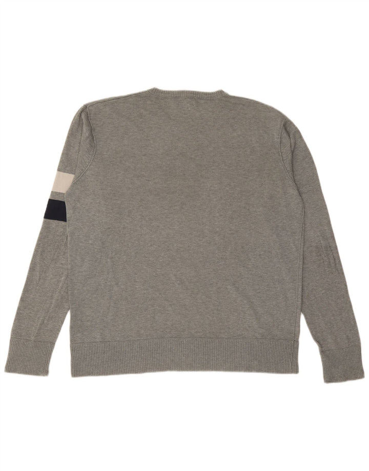 WOOLRICH Suéter tipo jersey con cuello redondo para hombre 2XL Gris