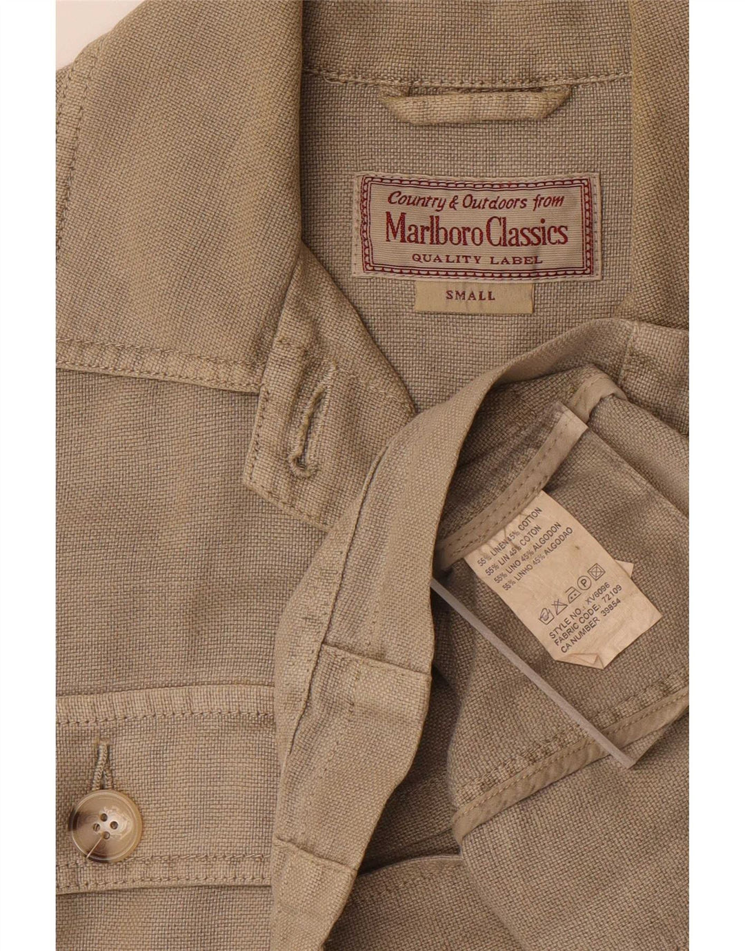 Marlboro Classics Chaqueta utilitaria para mujer UK 10 Small Grey Linen