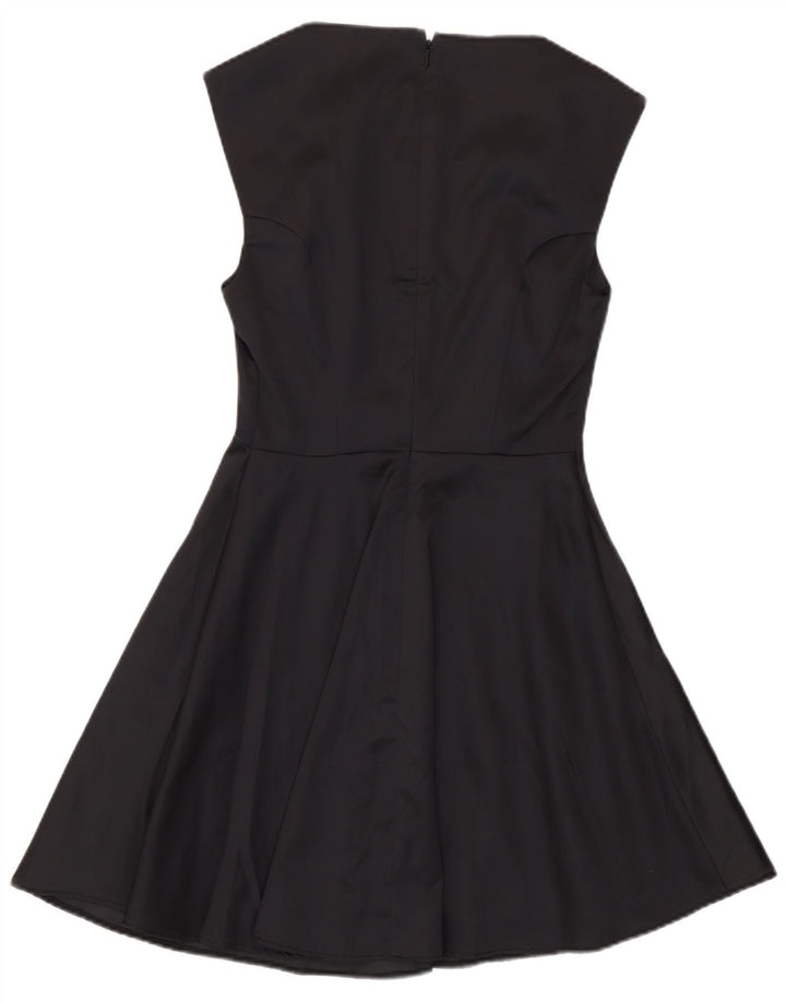 French Connection Vestido acampanado sin mangas para mujer UK 8 Small Poliéster negro