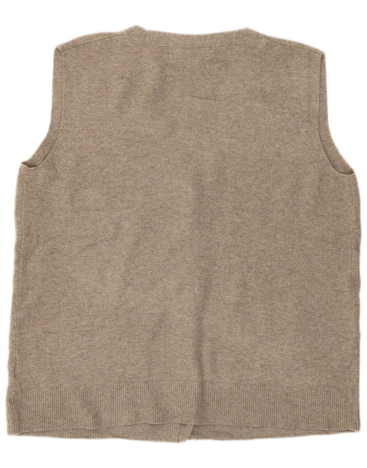 Marks & Spencer Suéter tipo cárdigan sin mangas para mujer UK 46 Large Grey