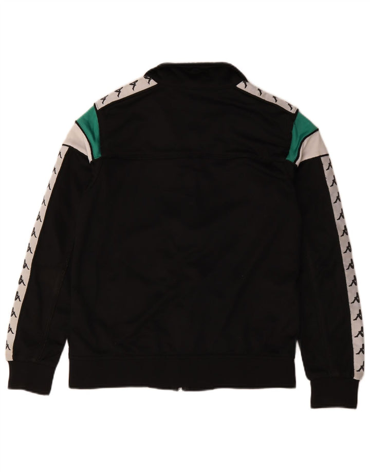 Kappa - Chaqueta de chándal con gráfico para niños, 13-14 años, color negro