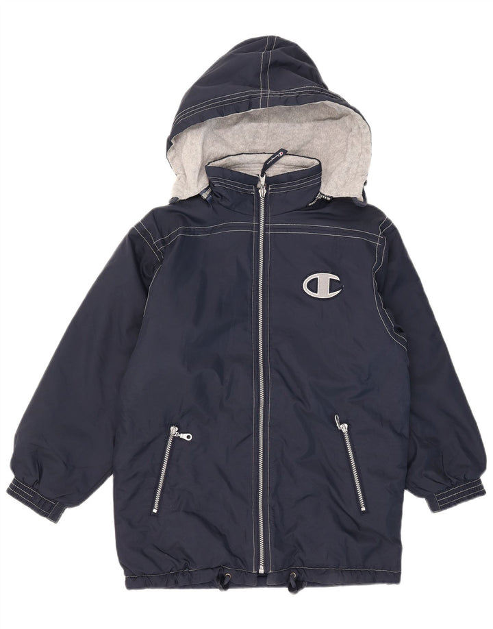 Champion Abrigo acolchado con capucha y gráfico para niños 9-10 años Poliamida azul marino