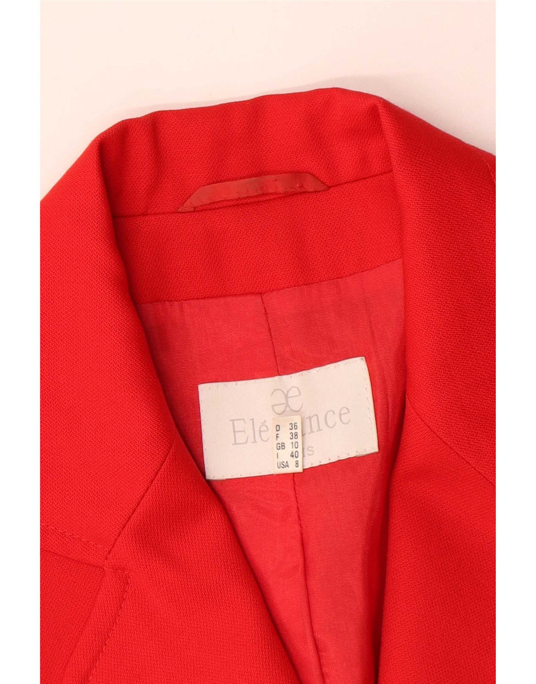 Elegance Chaqueta Blazer de 4 Botones para Mujer UK 10 Small Red Virgin Wool