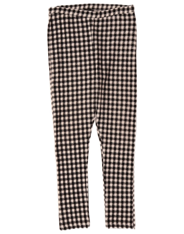 Topshop Pantalones informales ajustados para mujer UK 12 Medium W28 L26 Black Gingham