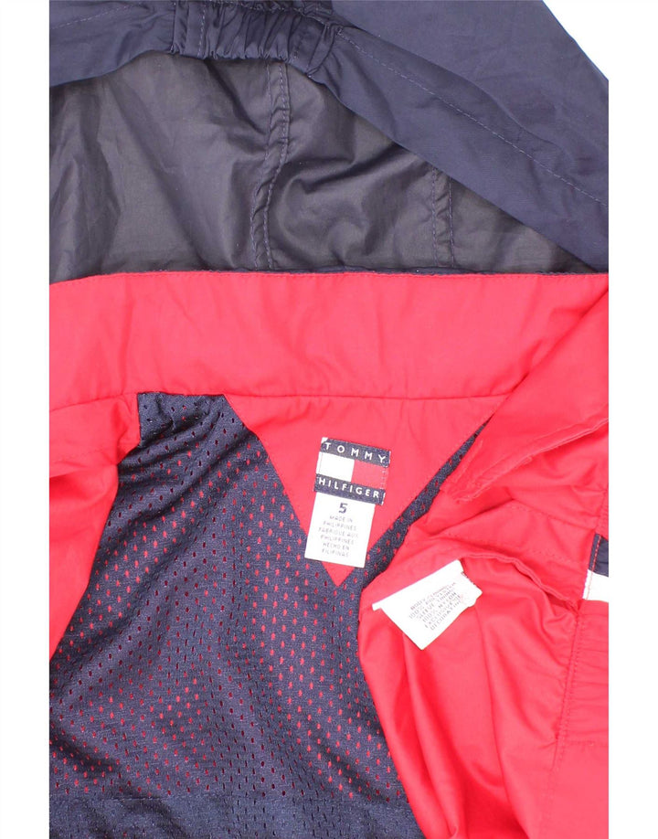 Tommy Hilfiger Chaqueta bomber con capucha para niños 4-5 años Rojo Colorblock