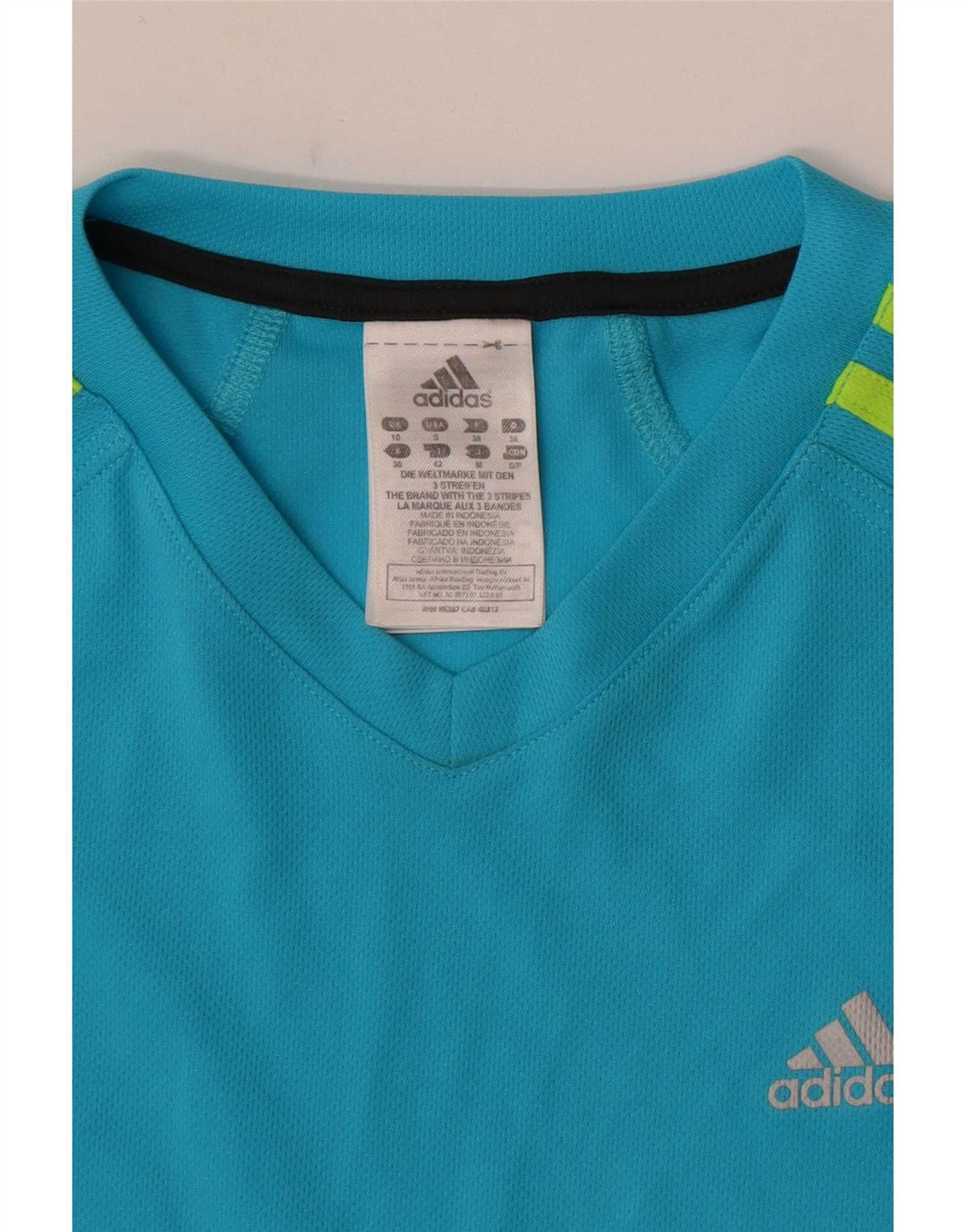 Adidas Camiseta Mujer Top UK 10 Small Azul Poliéster