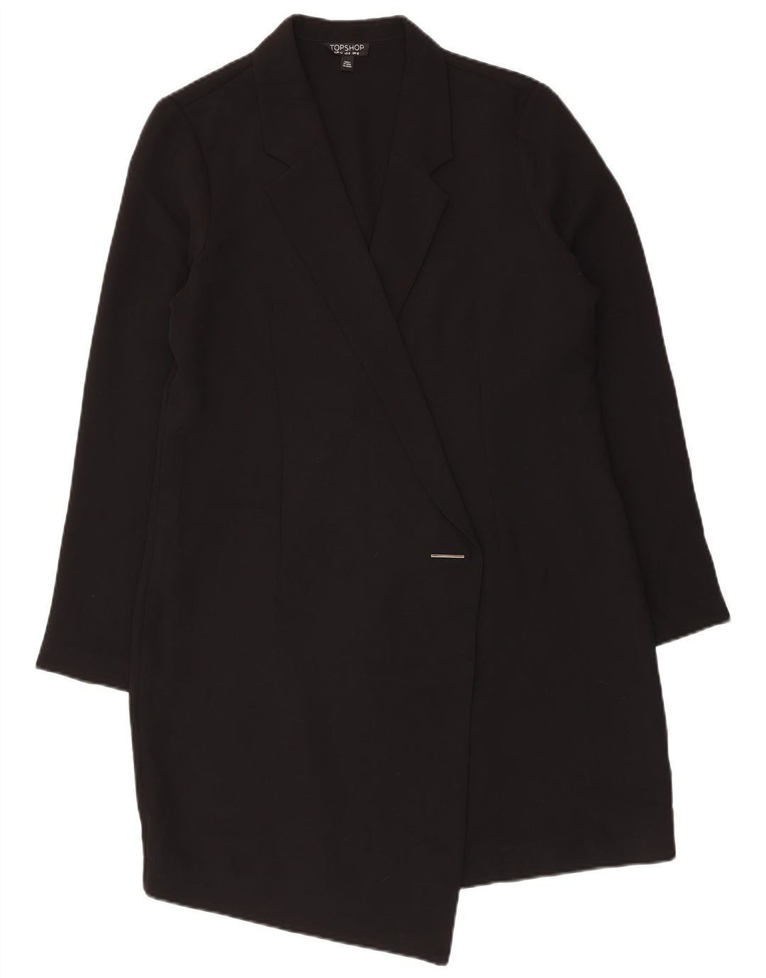 Topshop Abrigo para mujer UK 40 Mediano Poliéster negro