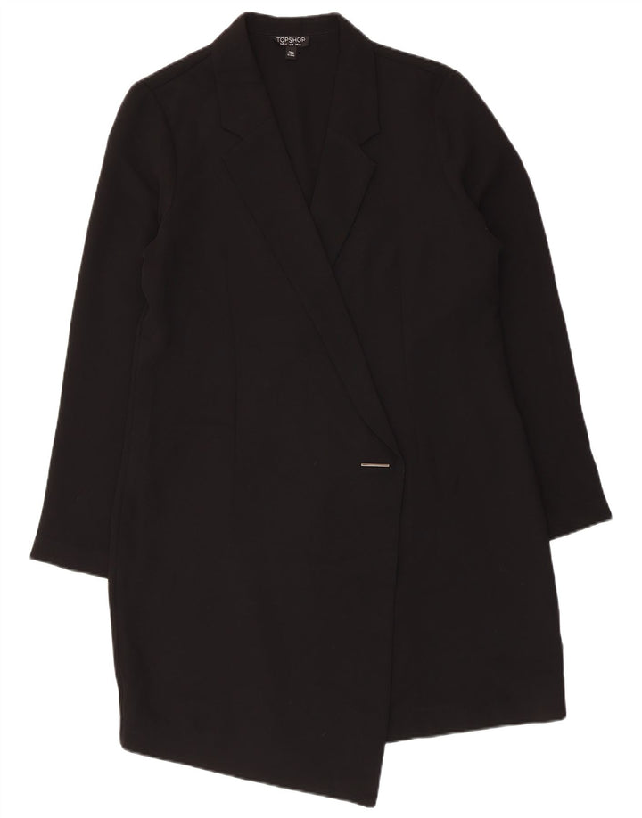 Topshop Abrigo para mujer UK 40 Mediano Poliéster negro