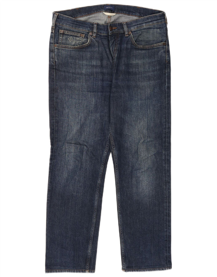 Gant Vaqueros Rectos Para Hombre W32 L30 Algodón Azul