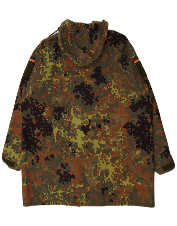 Vintage hombres con capucha Parka chaqueta Reino Unido 44 2XL camuflaje caqui