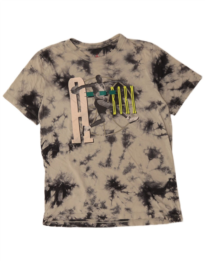 Camiseta Jordan con gráfico para hombre, parte superior con teñido anudado en azul medio
