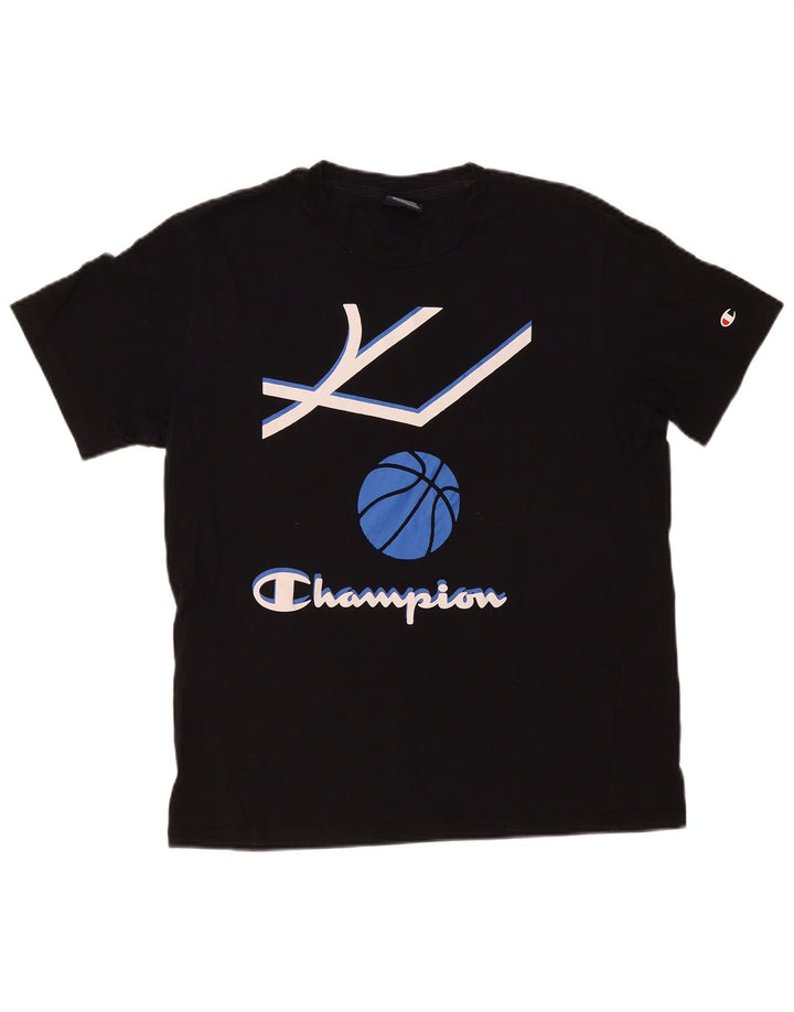 Champion Camiseta Gráfica para Hombre Top Mediano Negro