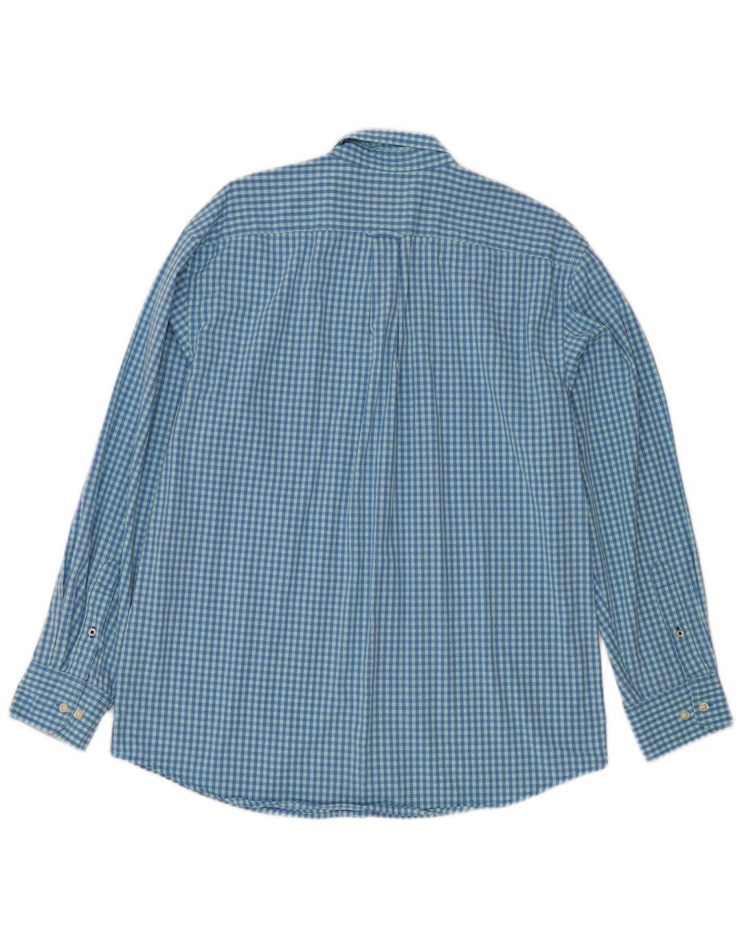 Camisa Izod Hombre Grande Algodón Vichy Azul
