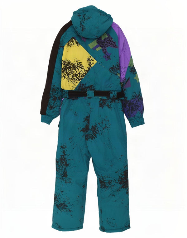 Mono de esquí vintage para hombre IT 50 poliamida con efecto tie-dye azul medio