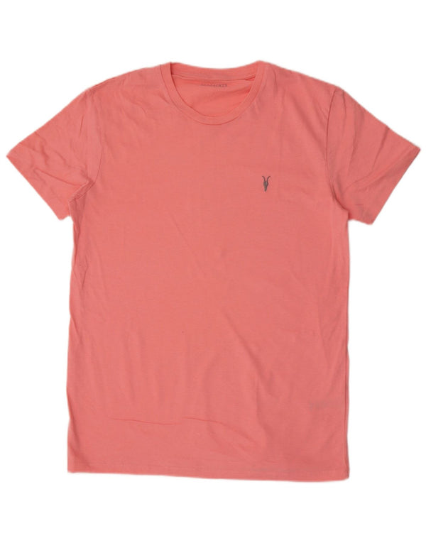 All Saints Mens T-Shirt Top Medium Pink Cotton
