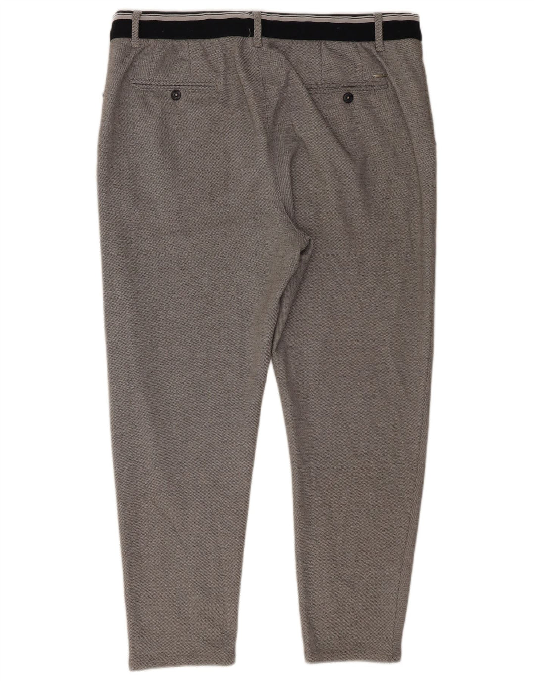 Zara Hombre Pantalones Cortos Slim XL W34 L26 Poliéster Gris