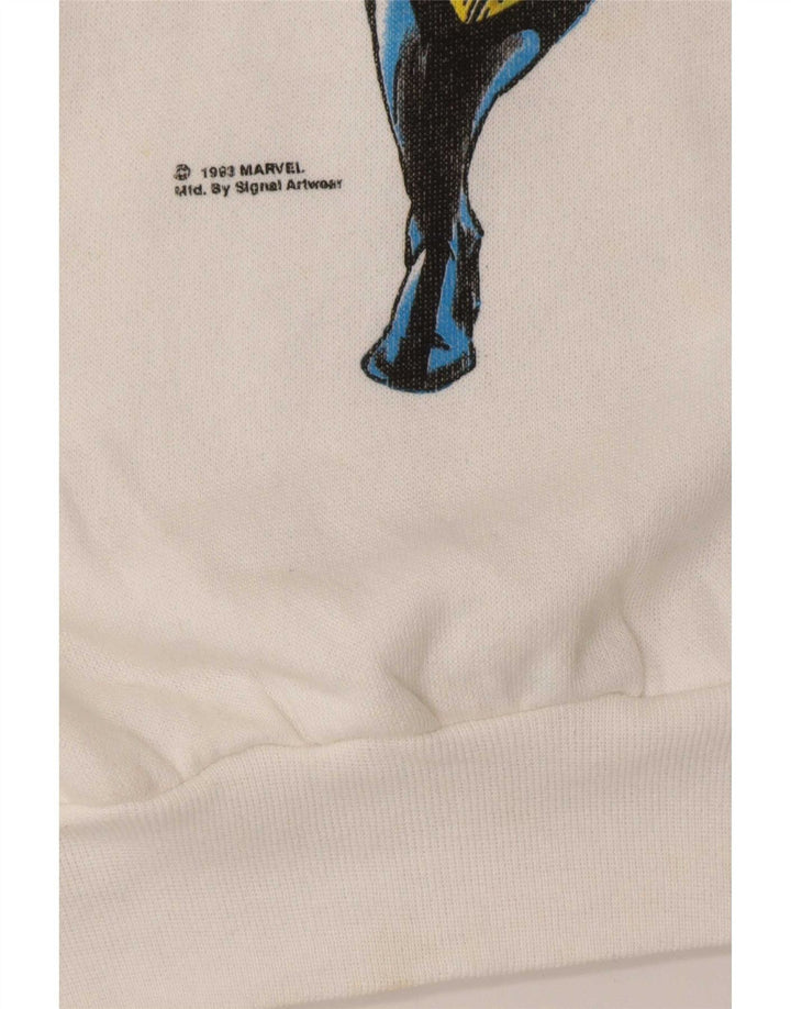 Vintage Hombres Marvel Comics Wolverine 1993 Sudadera Jumper Grande Blanco
