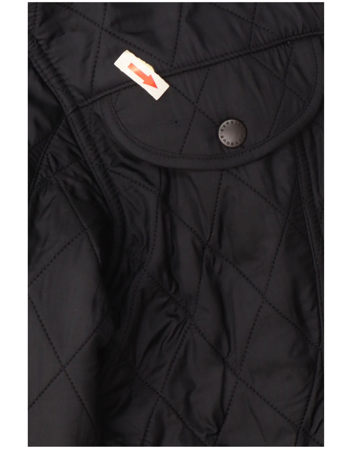 Barbour Chaqueta Acolchada Con Capucha Para Mujer UK 12 Poliamida Gris Medio