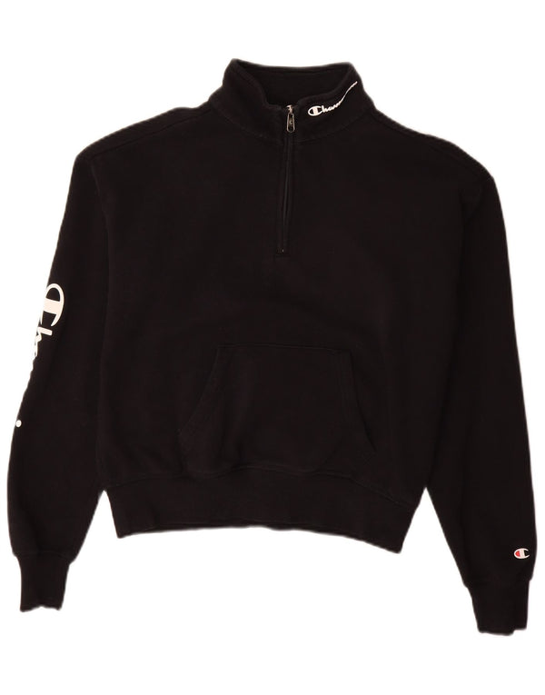 Champion Sudadera con gráfico extragrande para mujer UK 10 Small Black