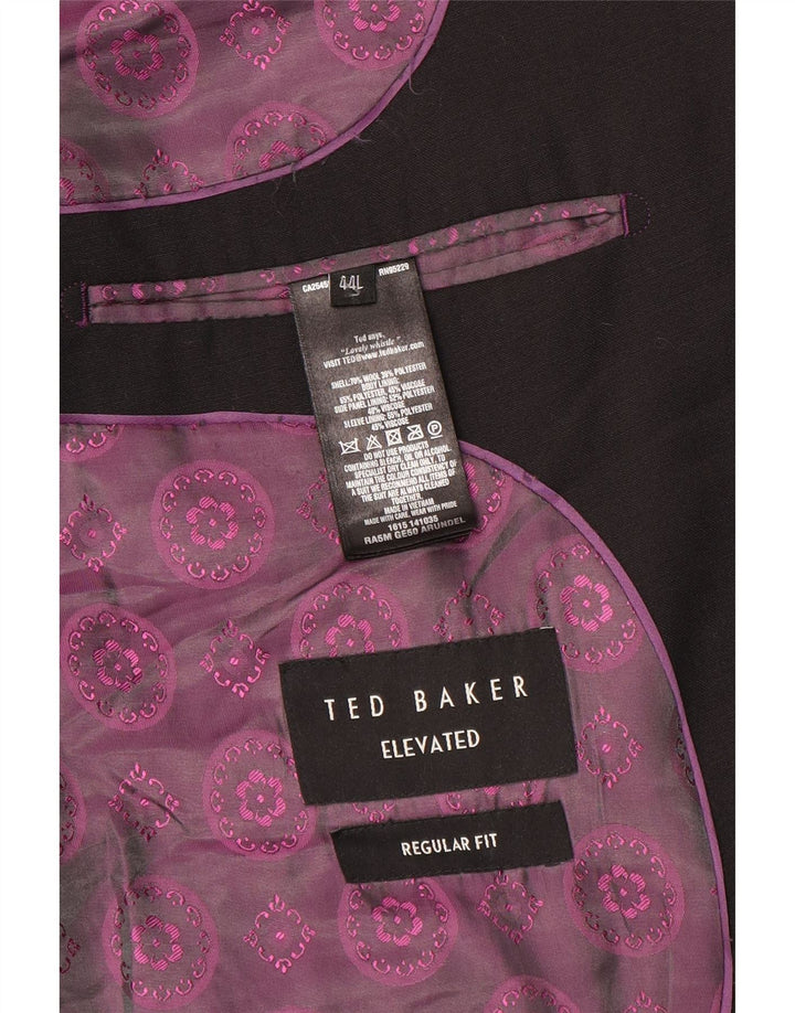 Ted Baker Chaqueta Blazer Larga De Corte Regular Con 2 Botones Para Hombre UK 44 2XL Lana Negra