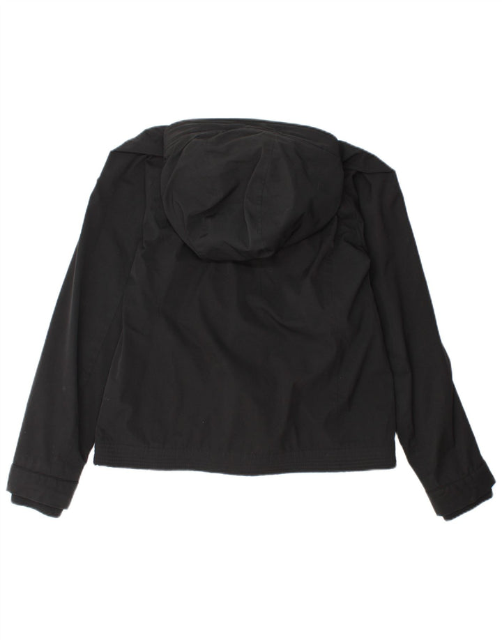 Chaqueta cortavientos con capucha Hollister para mujer UK 44 Poliéster negro mediano