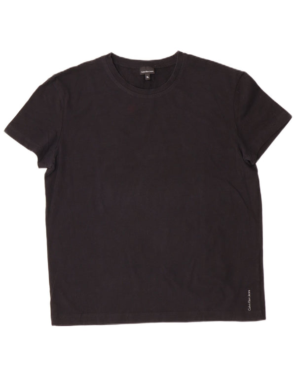 Calvin Klein Jeans Camiseta Mujer Top UK 40 XL Algodón Negro