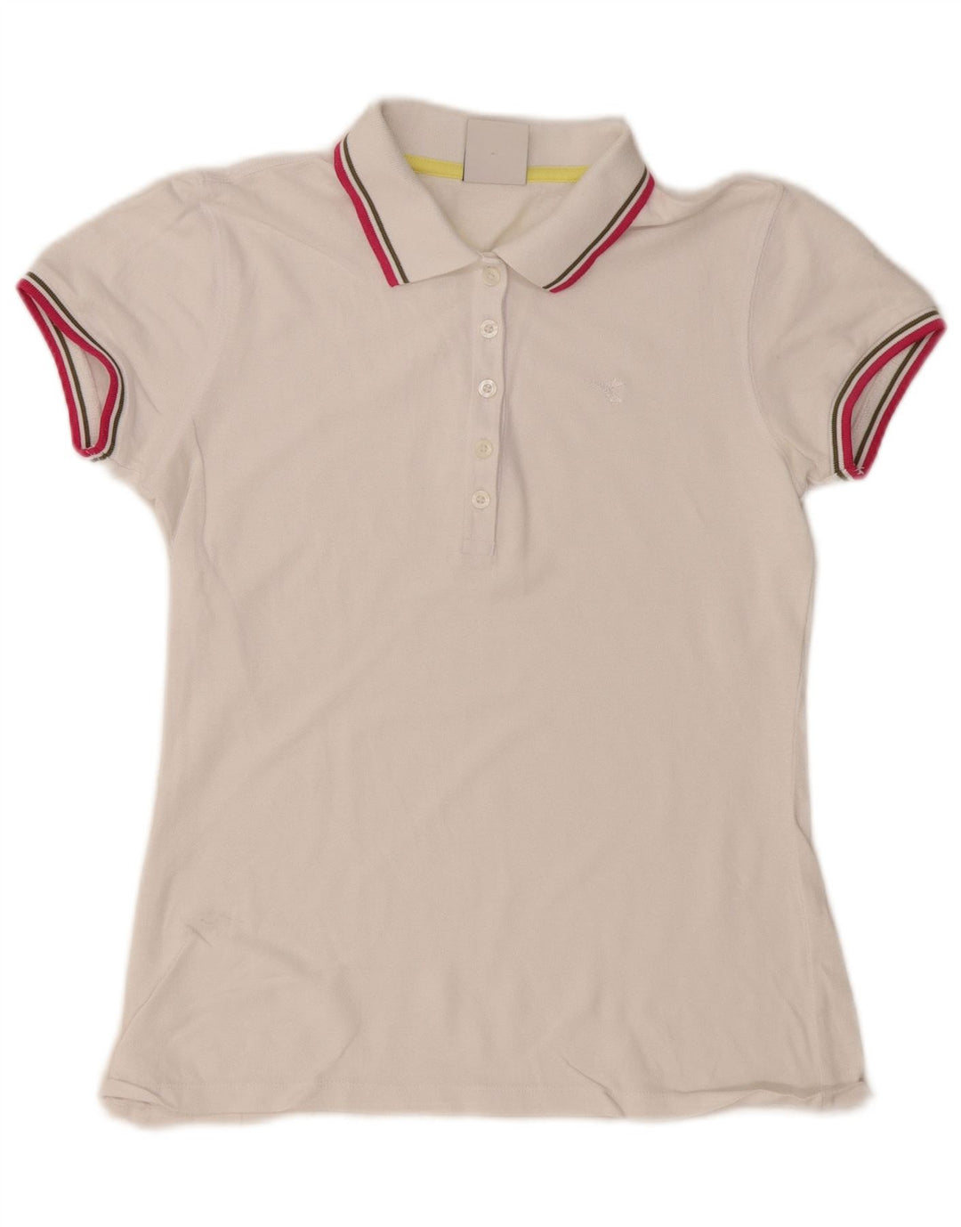Diadora Polo para mujer UK 10 Small White