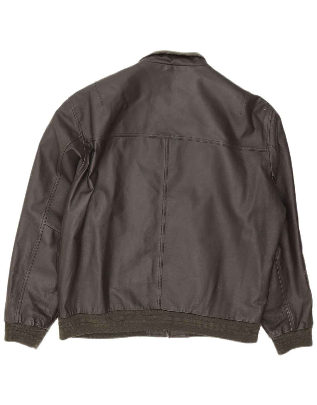 Chaqueta de cuero vintage para hombre Reino Unido 42 XL Marrón